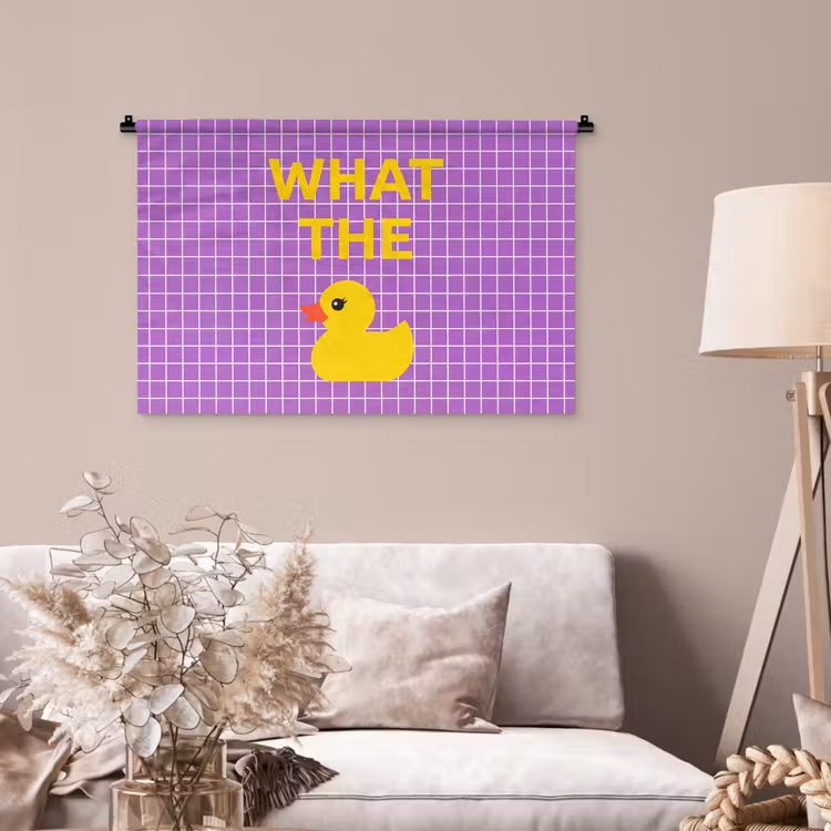 Tenture murale - Texte - Canard - Violet — 2