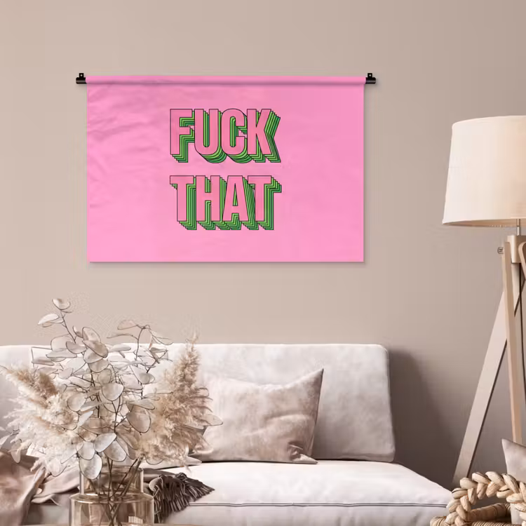 Tenture murale - Texte - gras - rose — 2