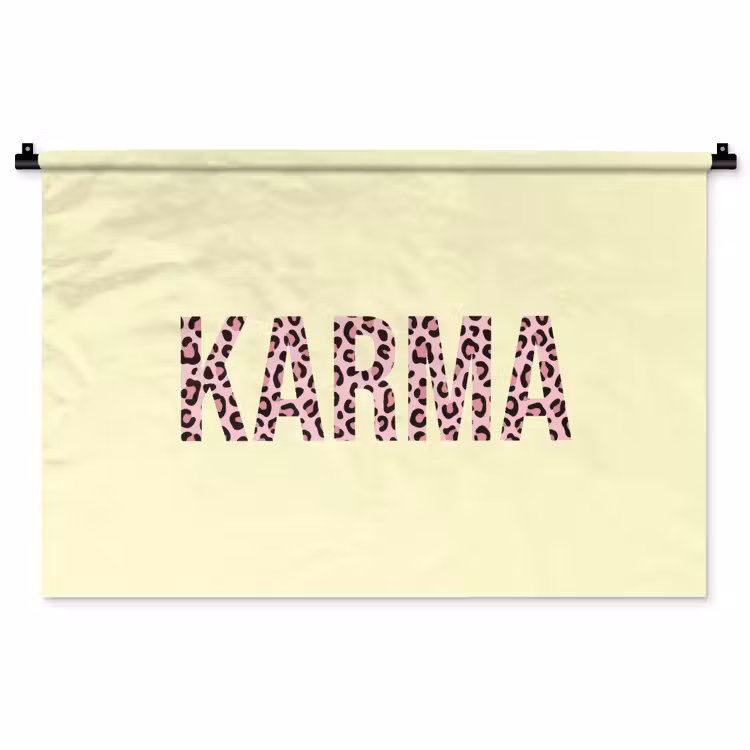 Tenture murale - Karma - Imprimé léopard - Jaune — 1