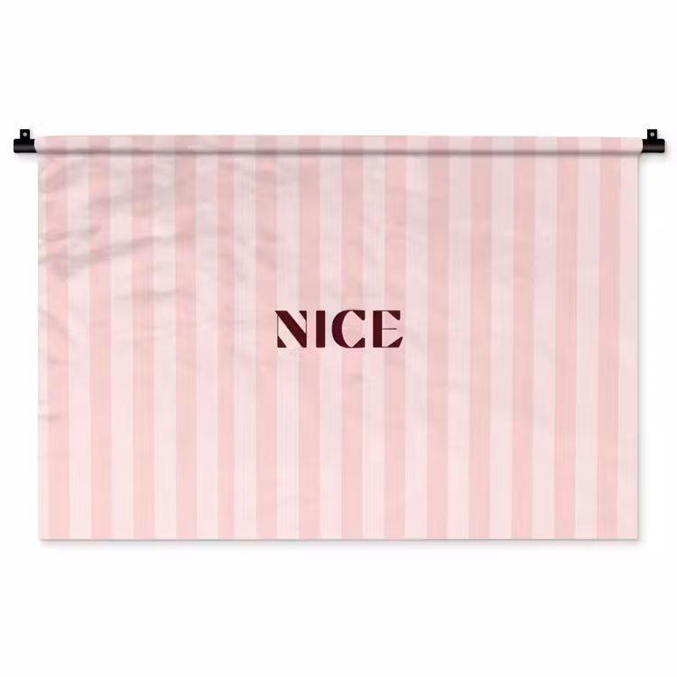 Tenture murale - Nice - Rayures - Rose — 1