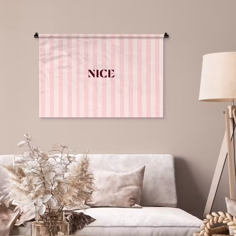 Tenture murale - Nice - Rayures - Rose — 2
