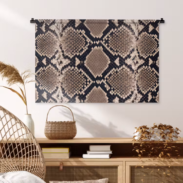 Tenture murale - Imprimé serpent - Python - Marron — 4