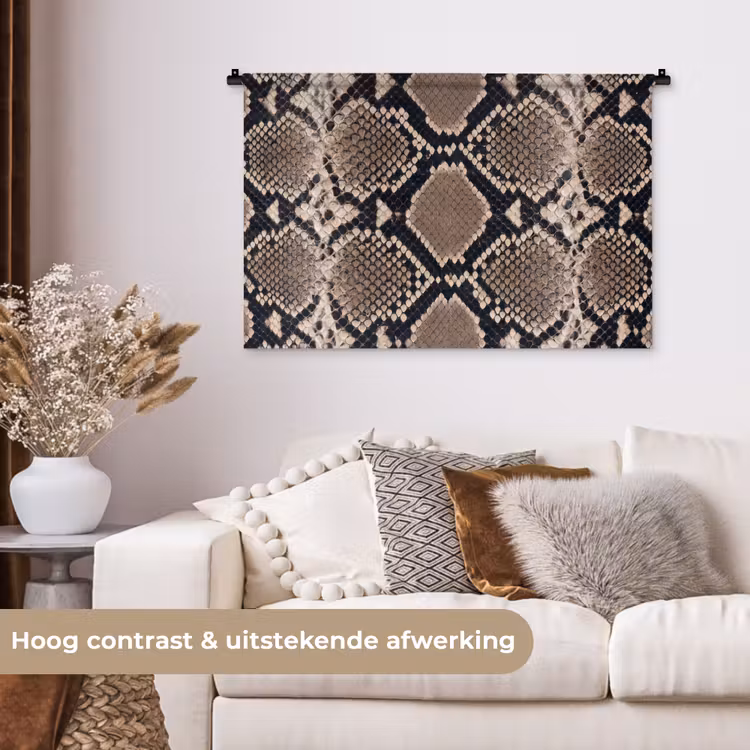 Tenture murale - Imprimé serpent - Python - Marron — 5