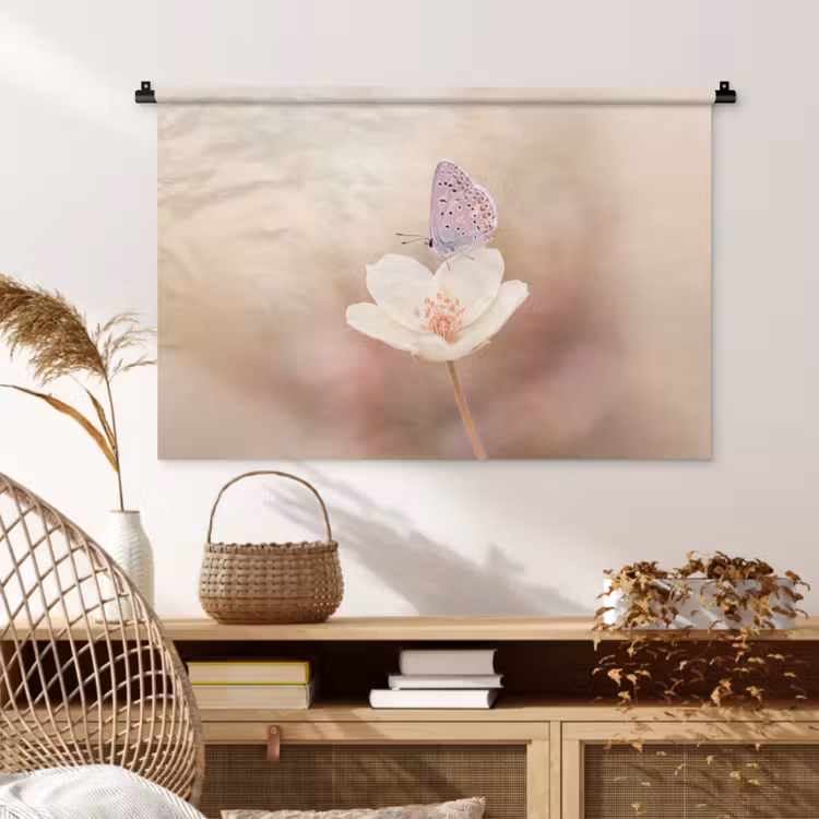 Tenture murale - Papillon - Fleur - Bleu — 4