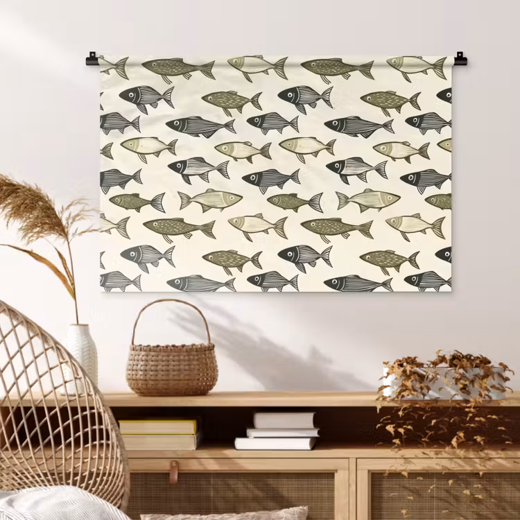 Tenture murale - Poissons - Classique - Vert — 4
