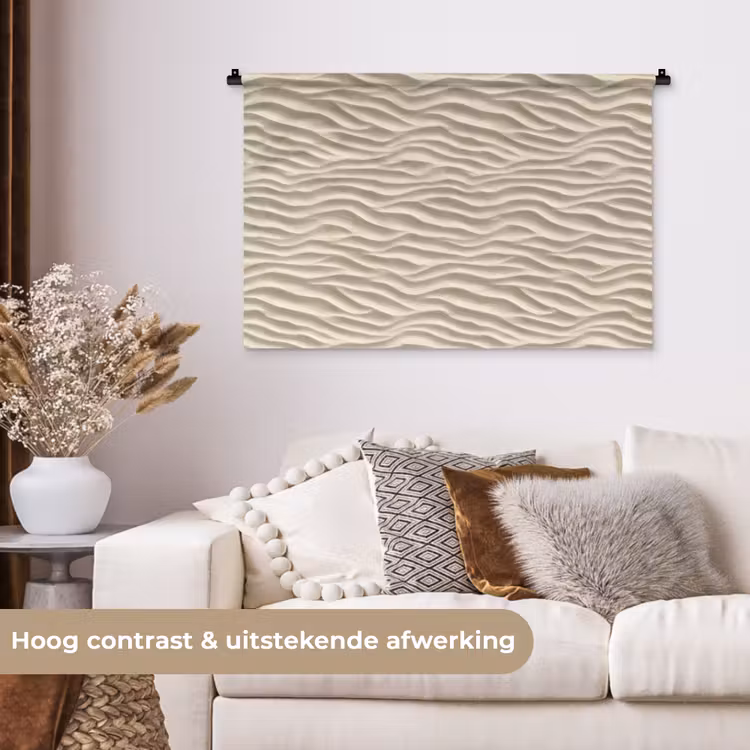 Tenture murale - Sable - Vagues - Beige — 5