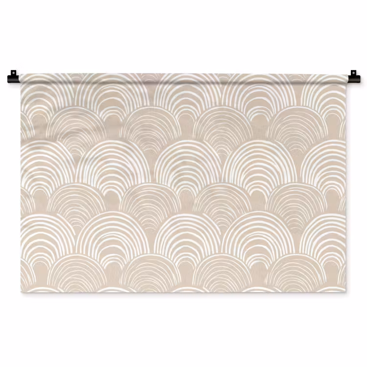 Tenture murale - Ondes - Texture - Beige — 1