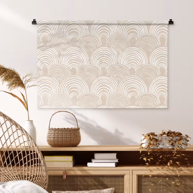 Tenture murale - Ondes - Texture - Beige — 4