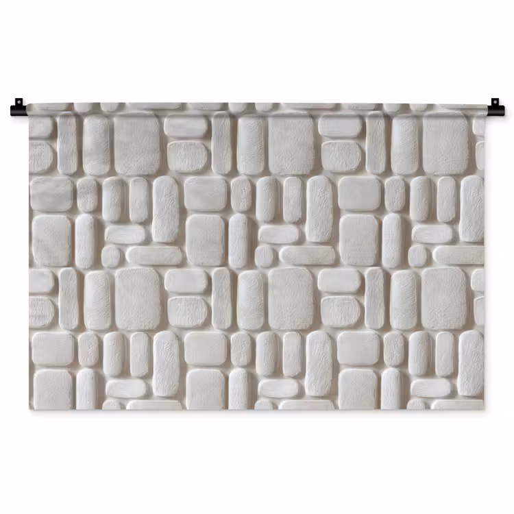 Tenture murale - Relief - Texture - Blanc — 1