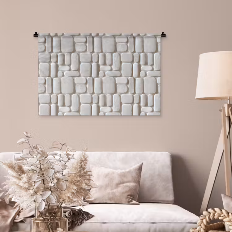 Tenture murale - Relief - Texture - Blanc — 2