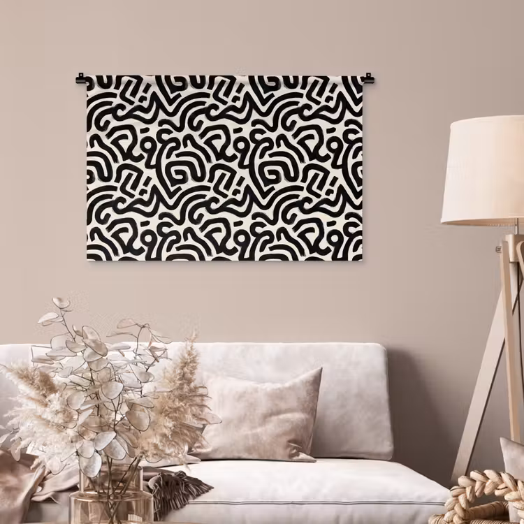Tenture murale - Moderne - Abstrait - Noir — 2