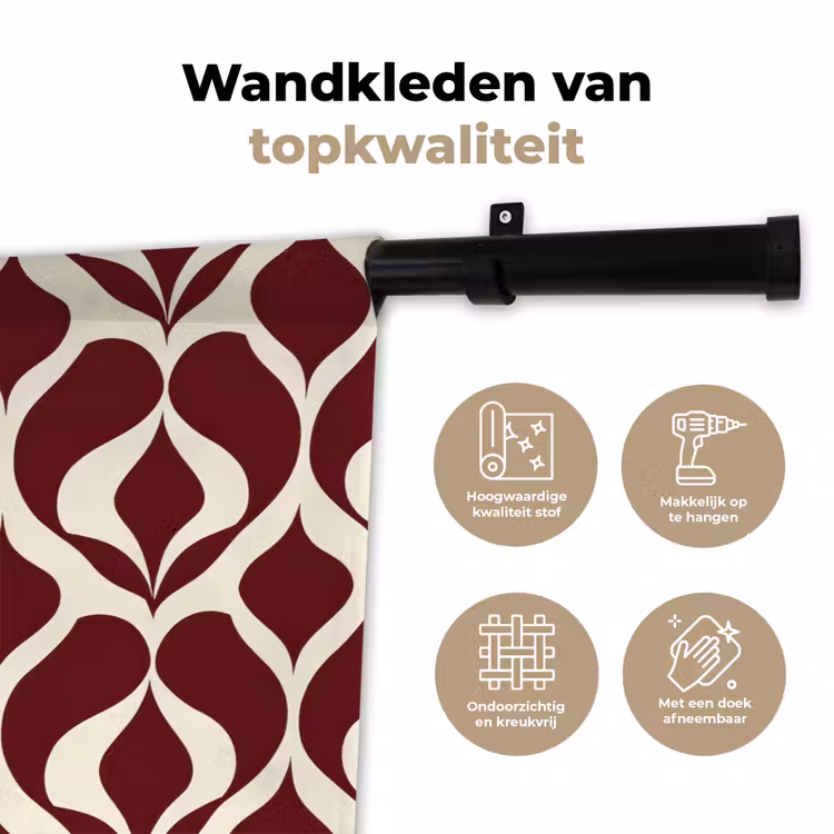 Tenture murale - Rouge - Drop pattern - Graphic — 3