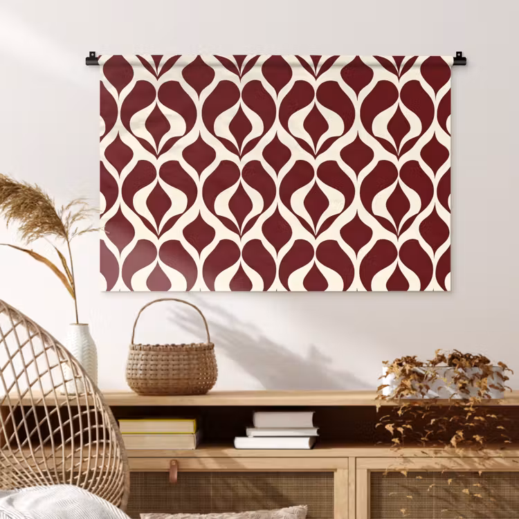 Tenture murale - Rouge - Drop pattern - Graphic — 4