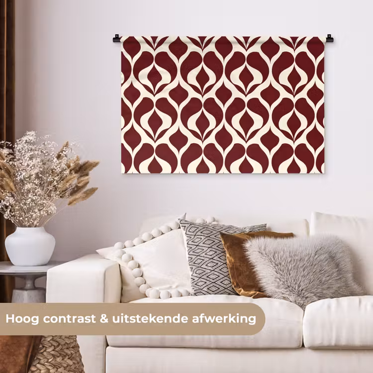 Tenture murale - Rouge - Drop pattern - Graphic — 5