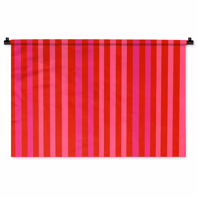 Tenture murale - Vertical - Rayures - Rose — 1