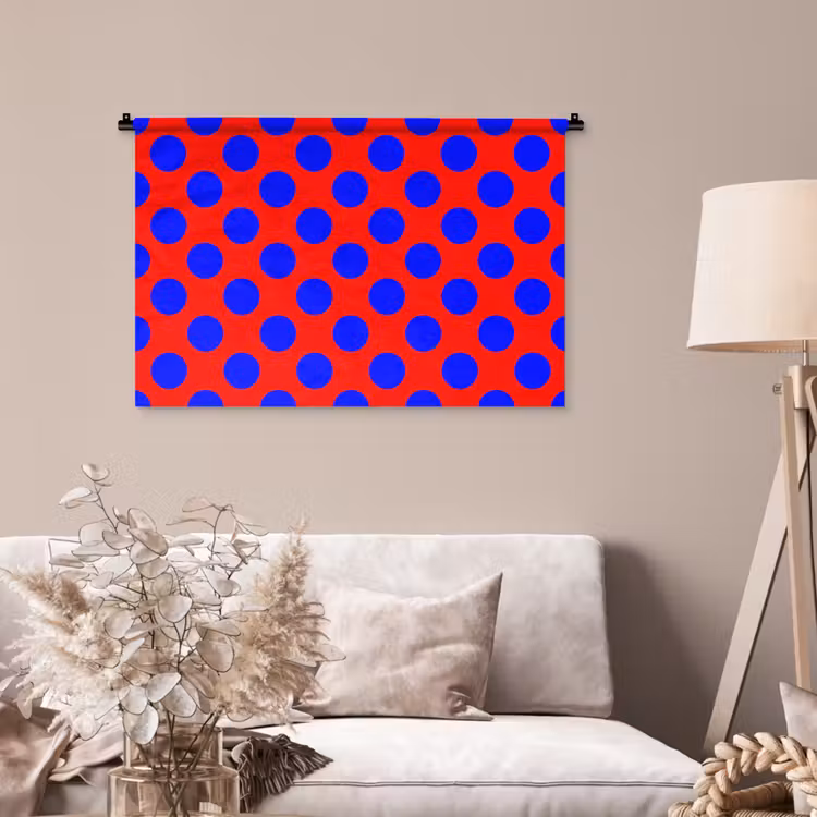 Tenture murale - Points - Classique - Rouge — 2