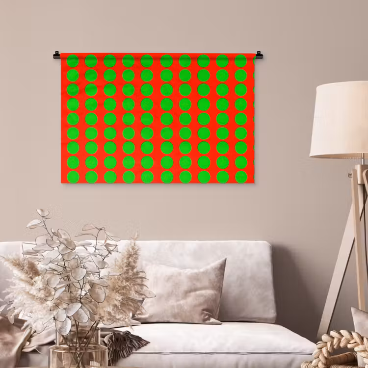 Tenture murale - Points - Motif - Vert — 2