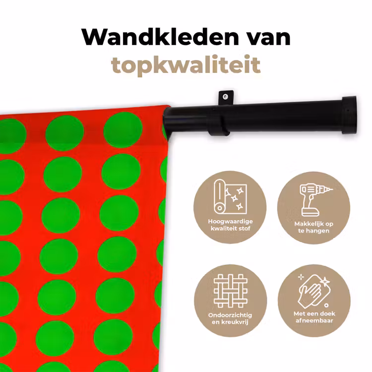 Tenture murale - Points - Motif - Vert — 3