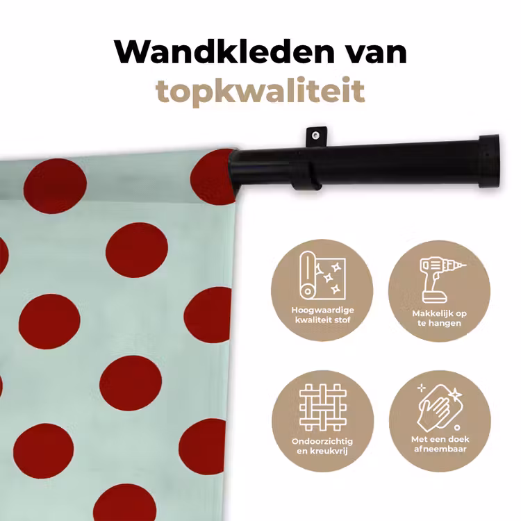 Tenture murale - Polka - Dots - Red — 3