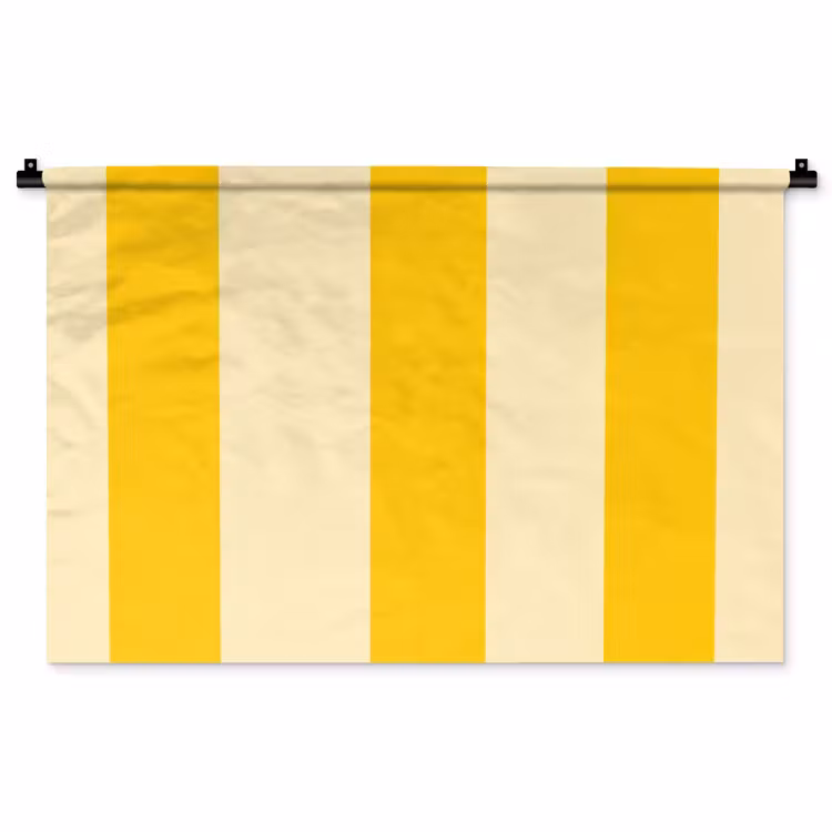 Tenture murale - Rayures - Classique - Jaune — 1