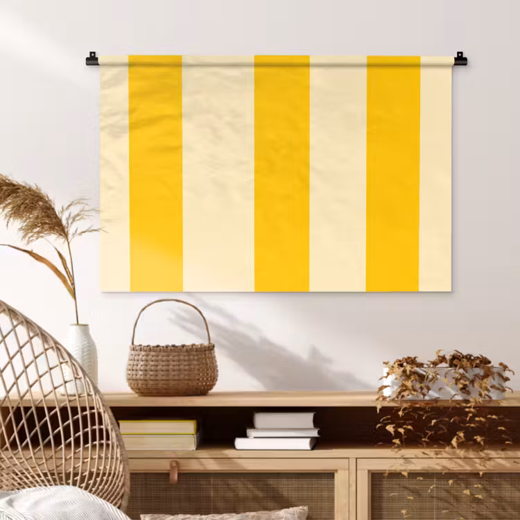 Tenture murale - Rayures - Classique - Jaune — 4