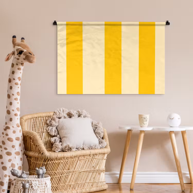 Tenture murale - Rayures - Classique - Jaune — 6