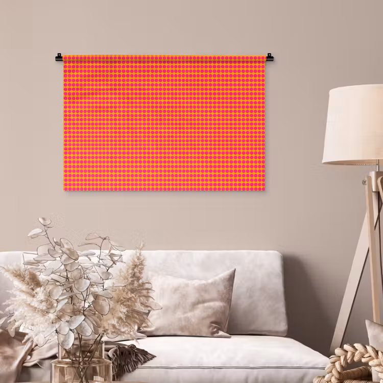 Tenture murale - Moderne - Points - Orange — 2