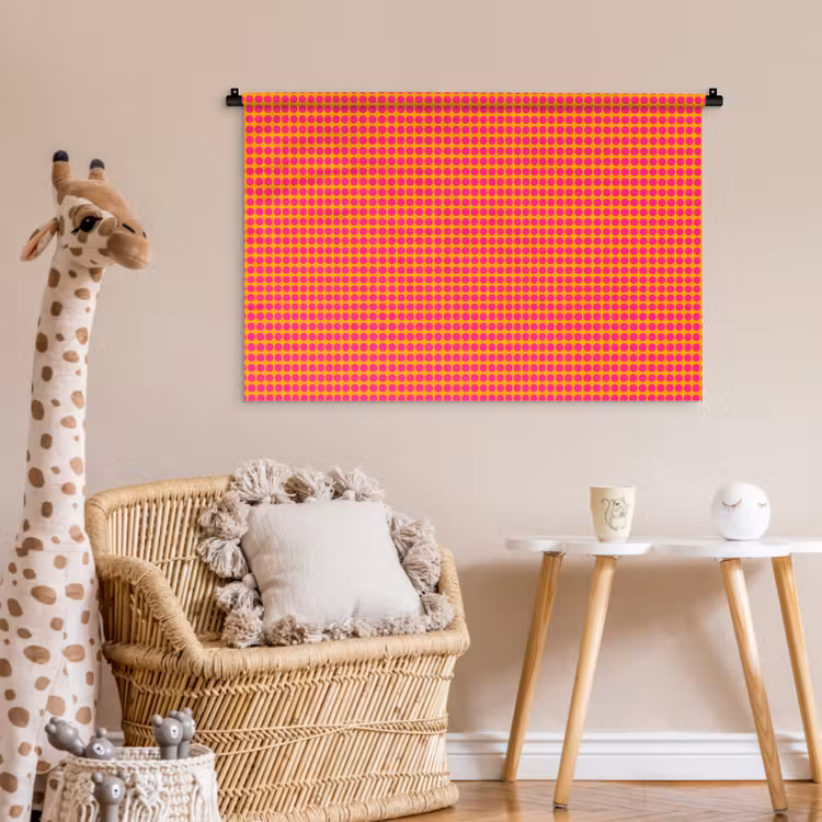 Tenture murale - Moderne - Points - Orange — 6