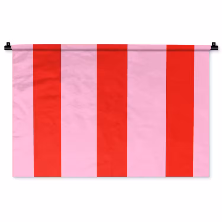 Tenture murale - Rayures - Classique - Rose — 1