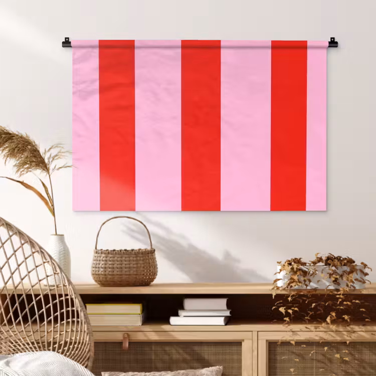Tenture murale - Rayures - Classique - Rose — 4