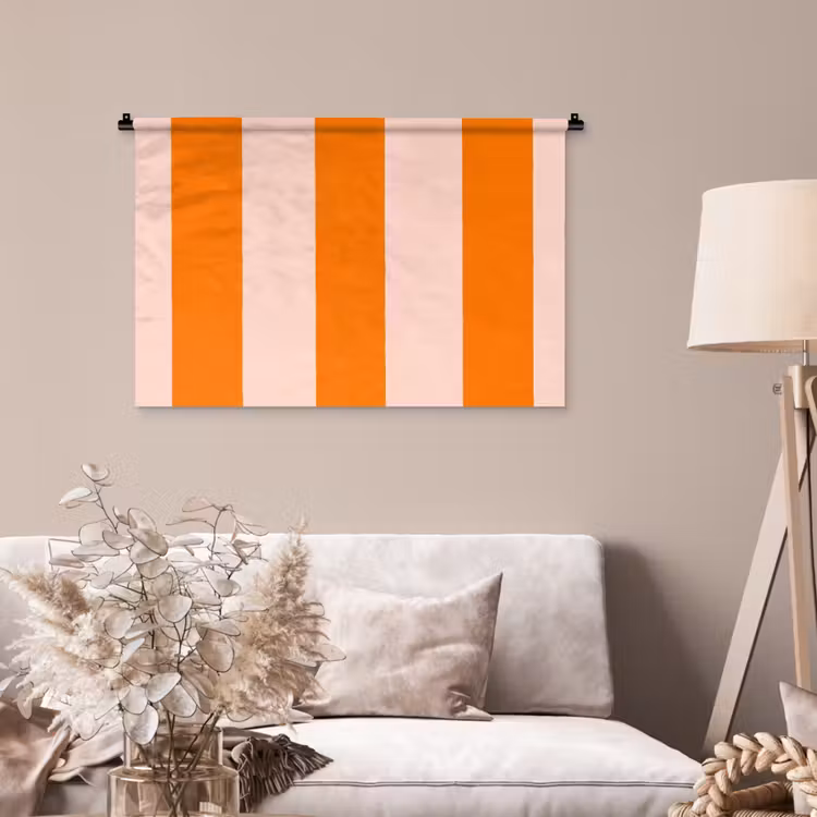 Tenture murale - Rayures - Moderne - Orange — 2