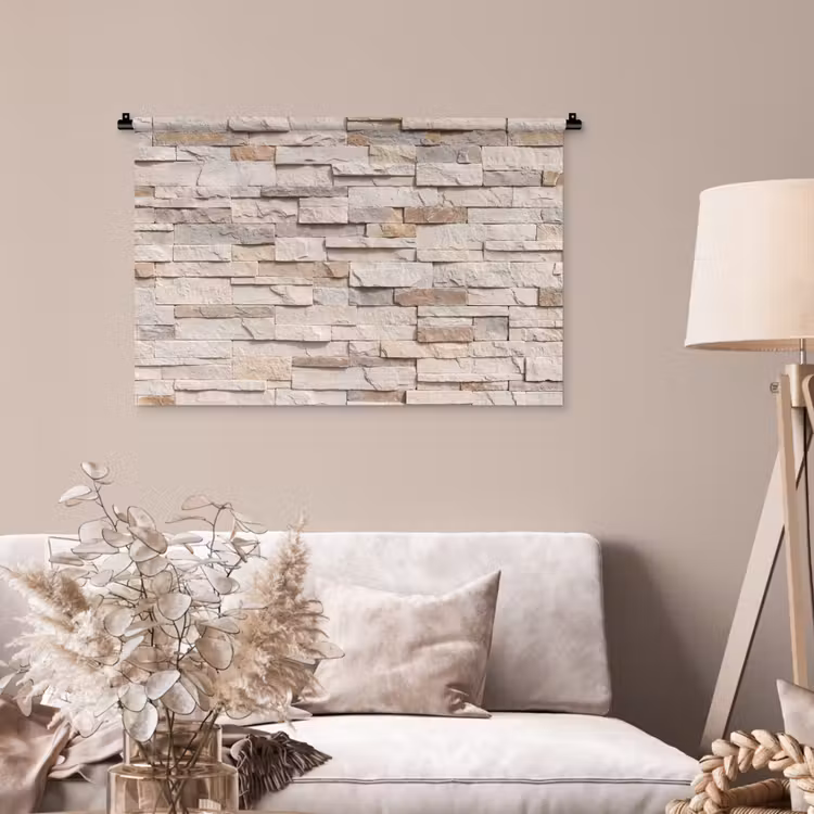 Tenture murale - Pierre - Mur - Texture - Rustique - Beige — 2
