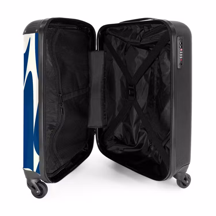 Valise - Abstrait - Formes bleues/blanches — 4