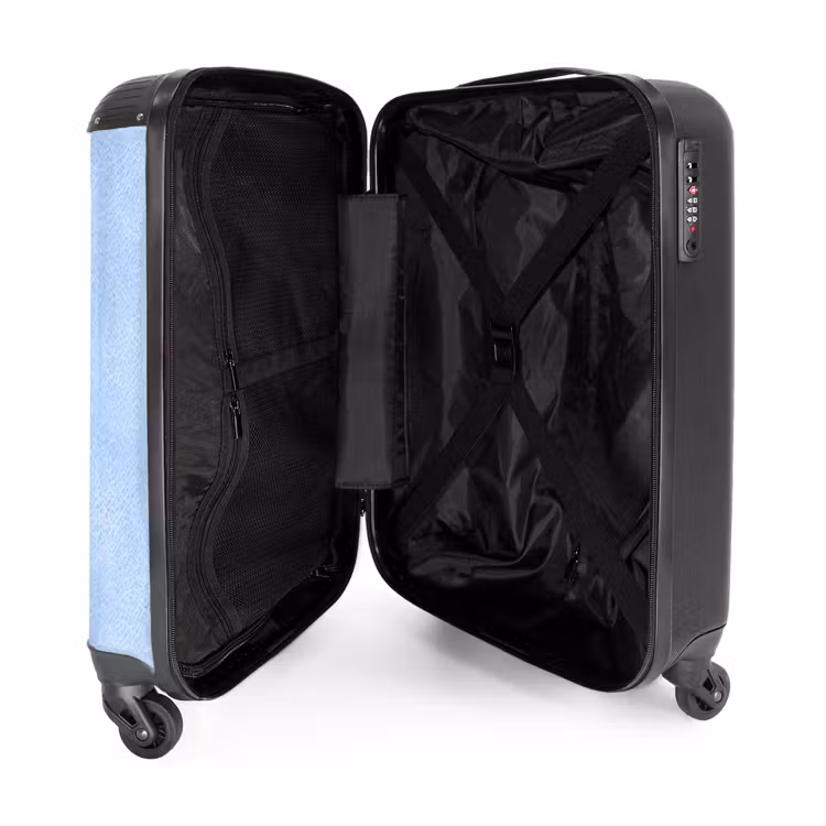 Valise - Aspect cuir bleu clair — 4
