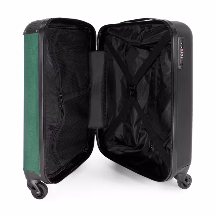 Valise - Aspect cuir bleu vert — 4