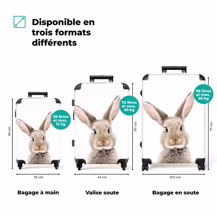 Valise avec nom - Koen Rabbit — 8
