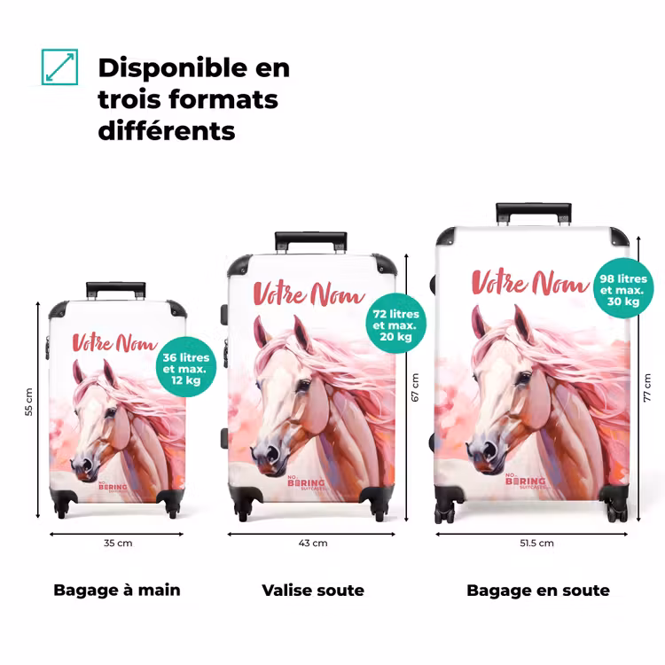 Valise avec nom - Coureur rose — 8
