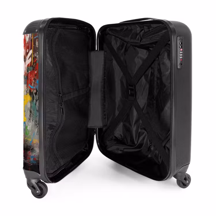 Valise - Chimpanzé devant un mur de graffitis — 4