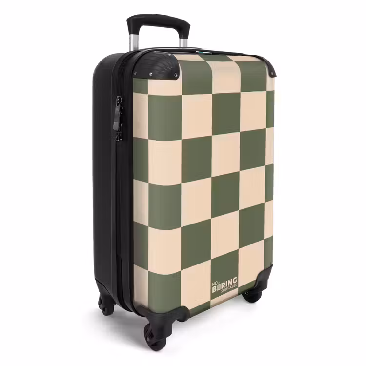 Valise - Carrés - Vert/Beige — 2