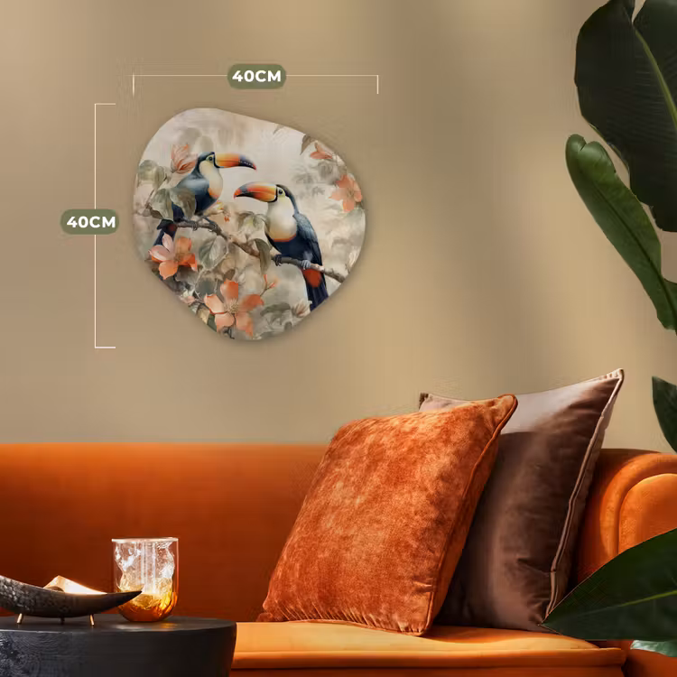 Forme organique - Forex - Toucan - Oiseaux - Fleurs - Branche — 4