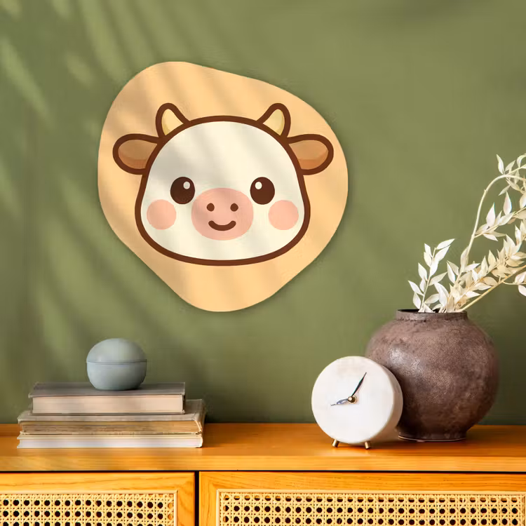 Forme organique - Forex - Vache - Orange - Dessin animé — 2