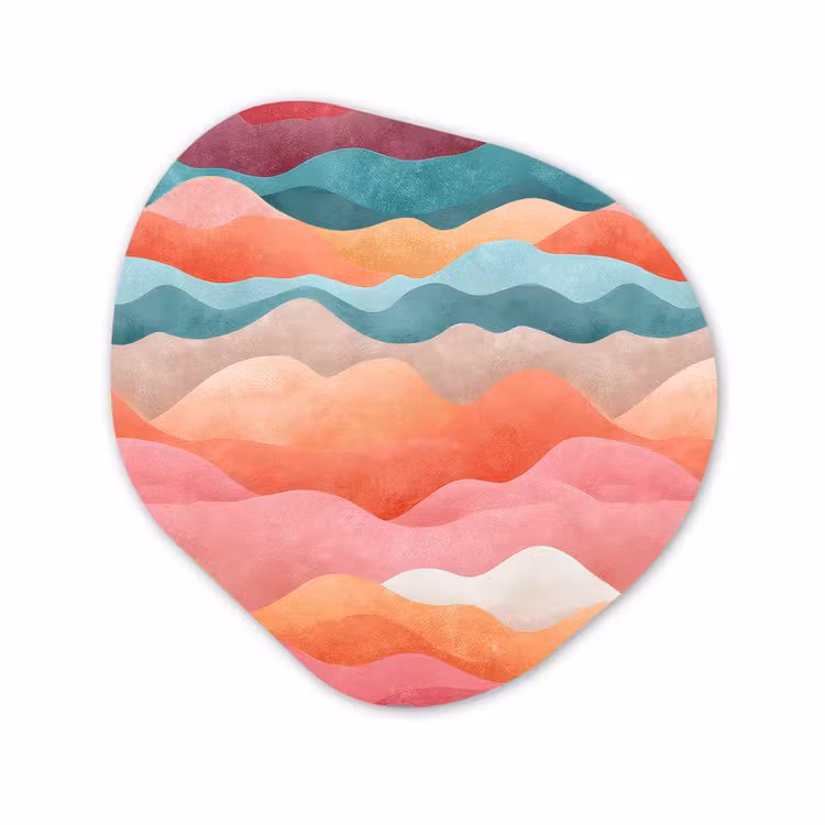 Forme organique - Forex - Vagues - Colorées - Abstraites — 1