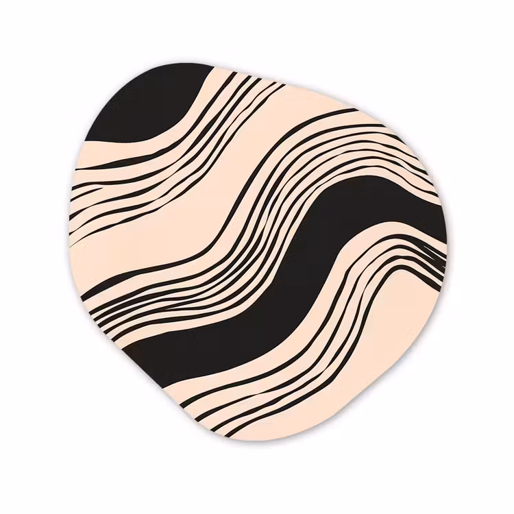 Forme organique - Forex - Vagues - Noir - Sable — 1