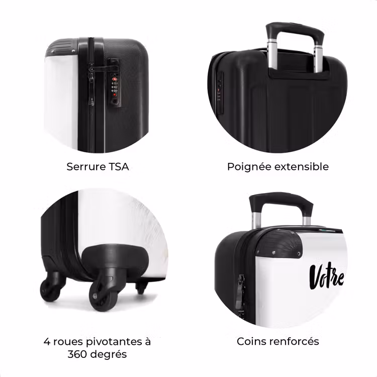 Valise avec nom - Flocon de neige — 7