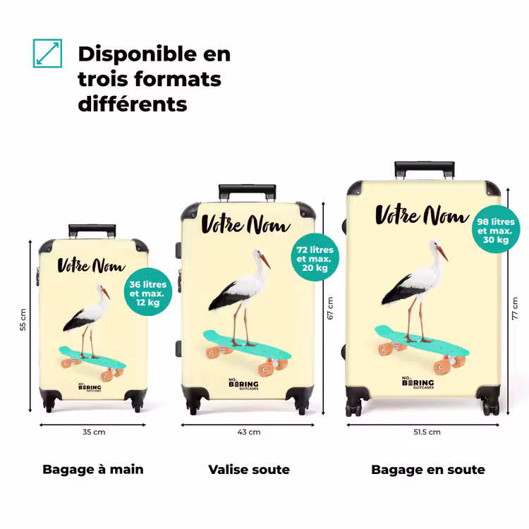 Valise avec nom - Héron cavalier — 8