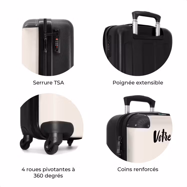 Valise avec nom - Pixel violet — 7