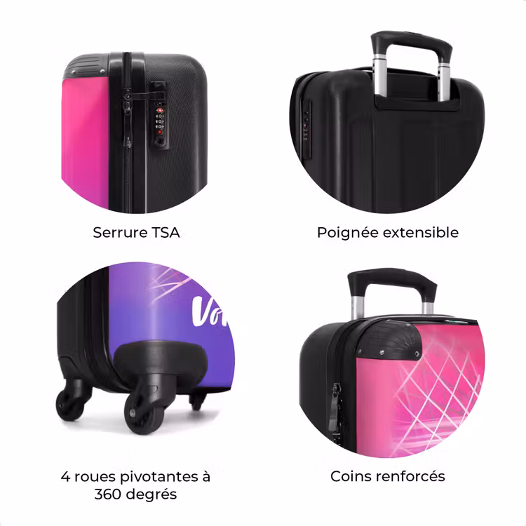 Valise avec nom - Objectif rose — 7