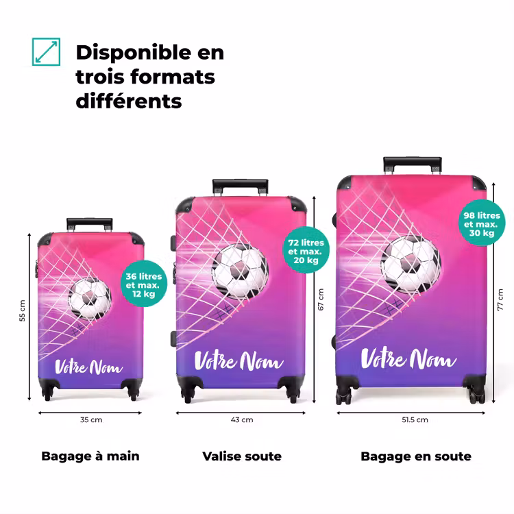 Valise avec nom - Objectif rose — 8