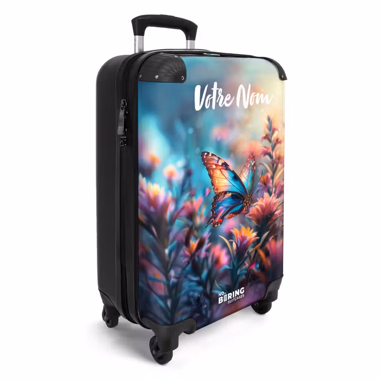 Valise avec nom - Fleurs de papillon — 2