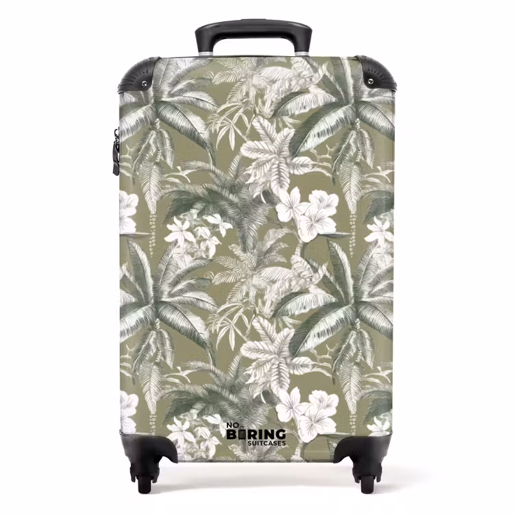 Valise - Botanique - Fleurs - Vert — 1